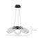 Nuvo Barnett, 21 Inch LED 5 Light Chandelier, Matte Black, Silk Screened Acrylic Lens 62/2036 - alternate 3